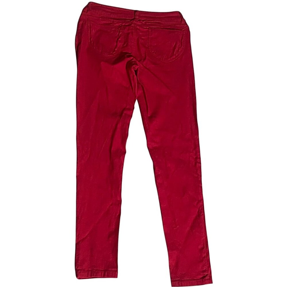 🔴 Sabrina Lauren Skinny Capri Jeans Pants – Vibrant Red Stretch Fit Size 8P - Picture 2 of 9